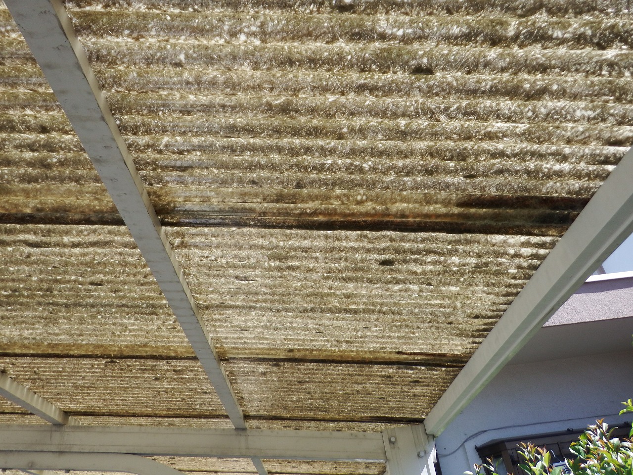 奈良市のカーポートの波板屋根