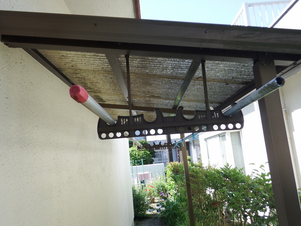 奈良市のテラス屋根の波板点検