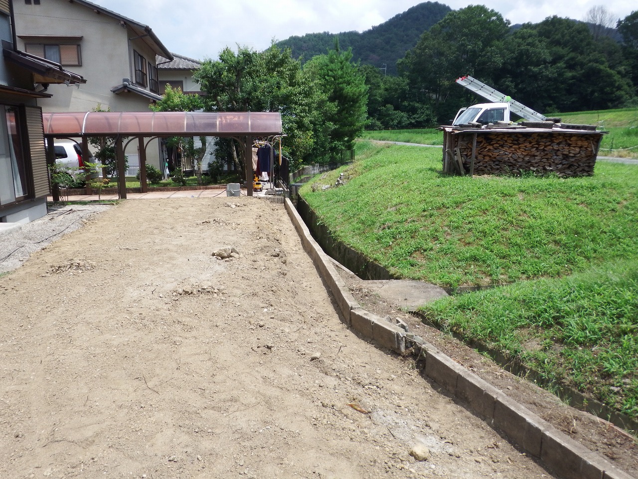 奈良市都祁の庭の立ち木伐採