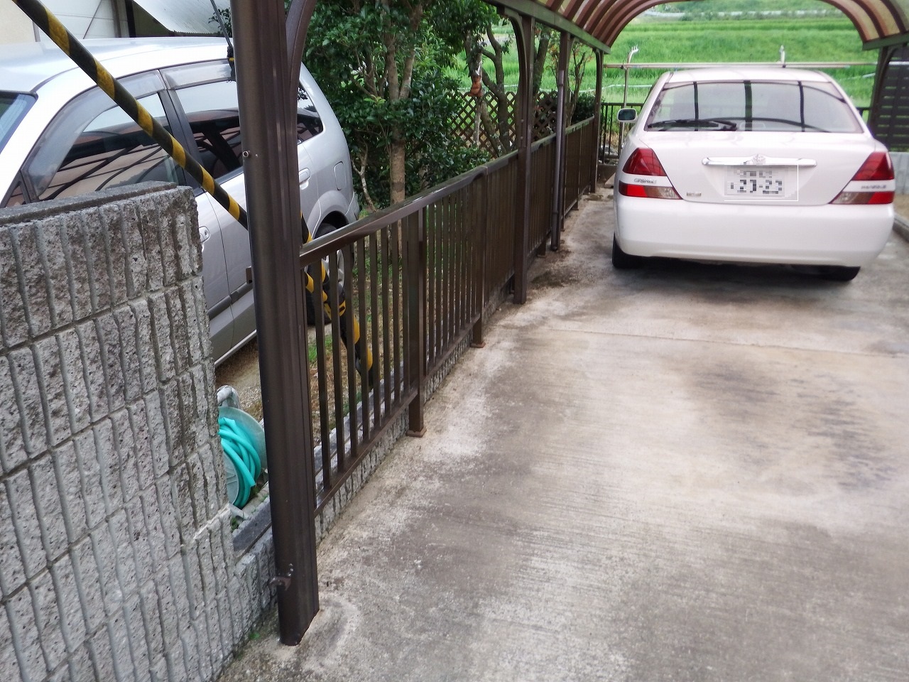 奈良市都祁のガレージフェンス完了