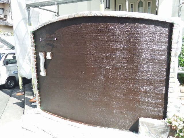 門塀を塗り替えた様子