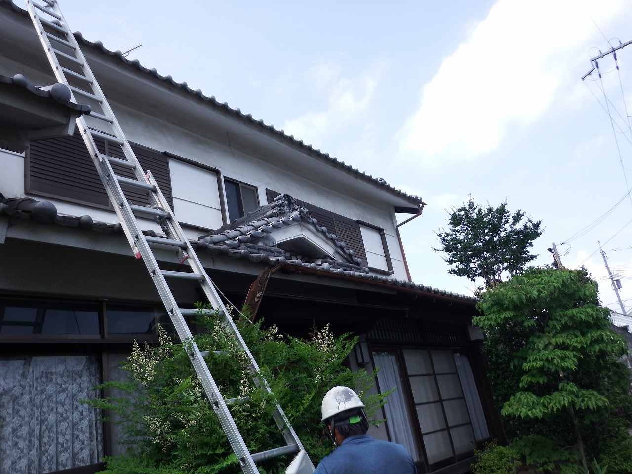 橿原市の雨樋雨樋工事開始