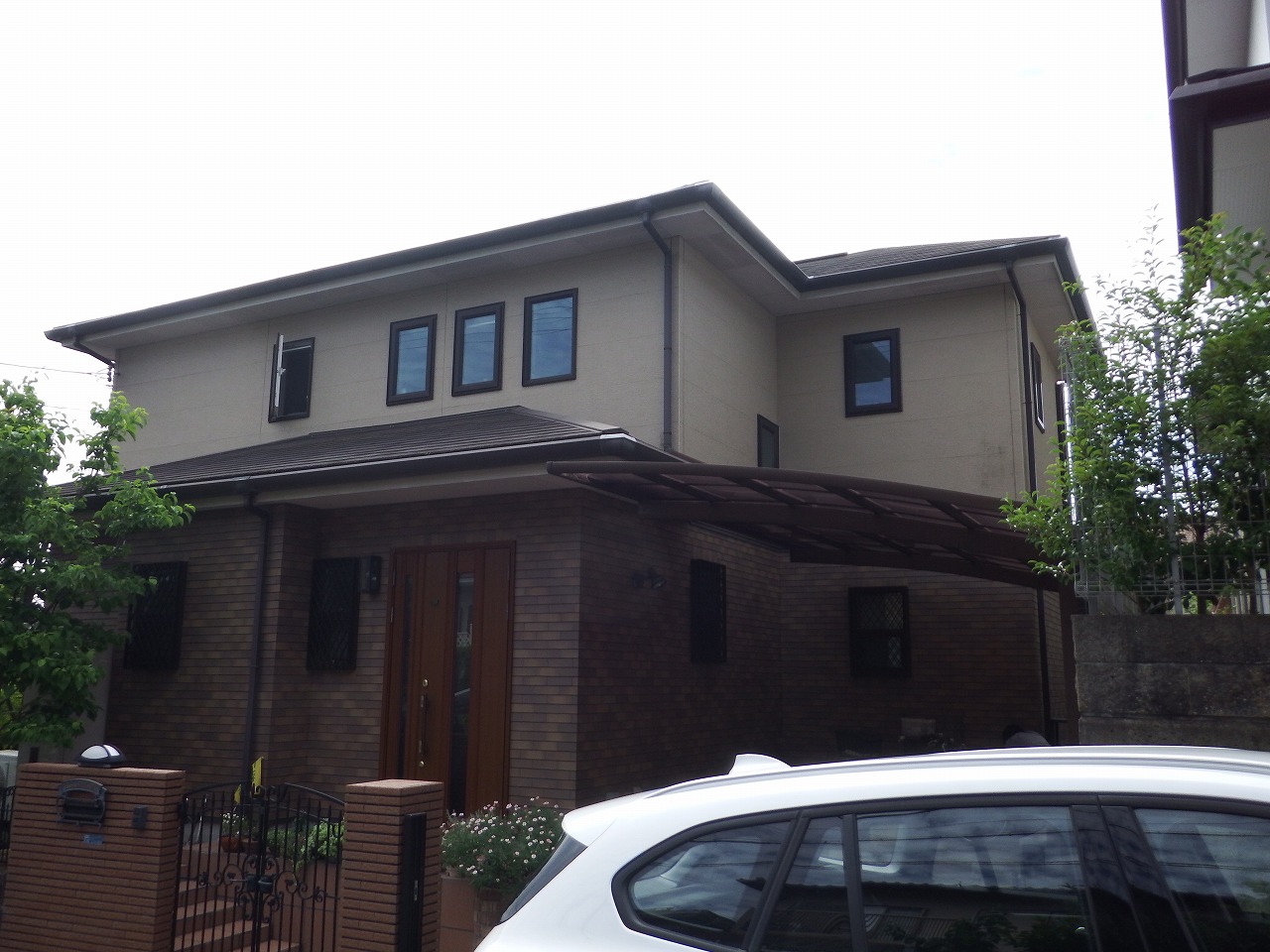 生駒市の塗装工事現場、塗装前