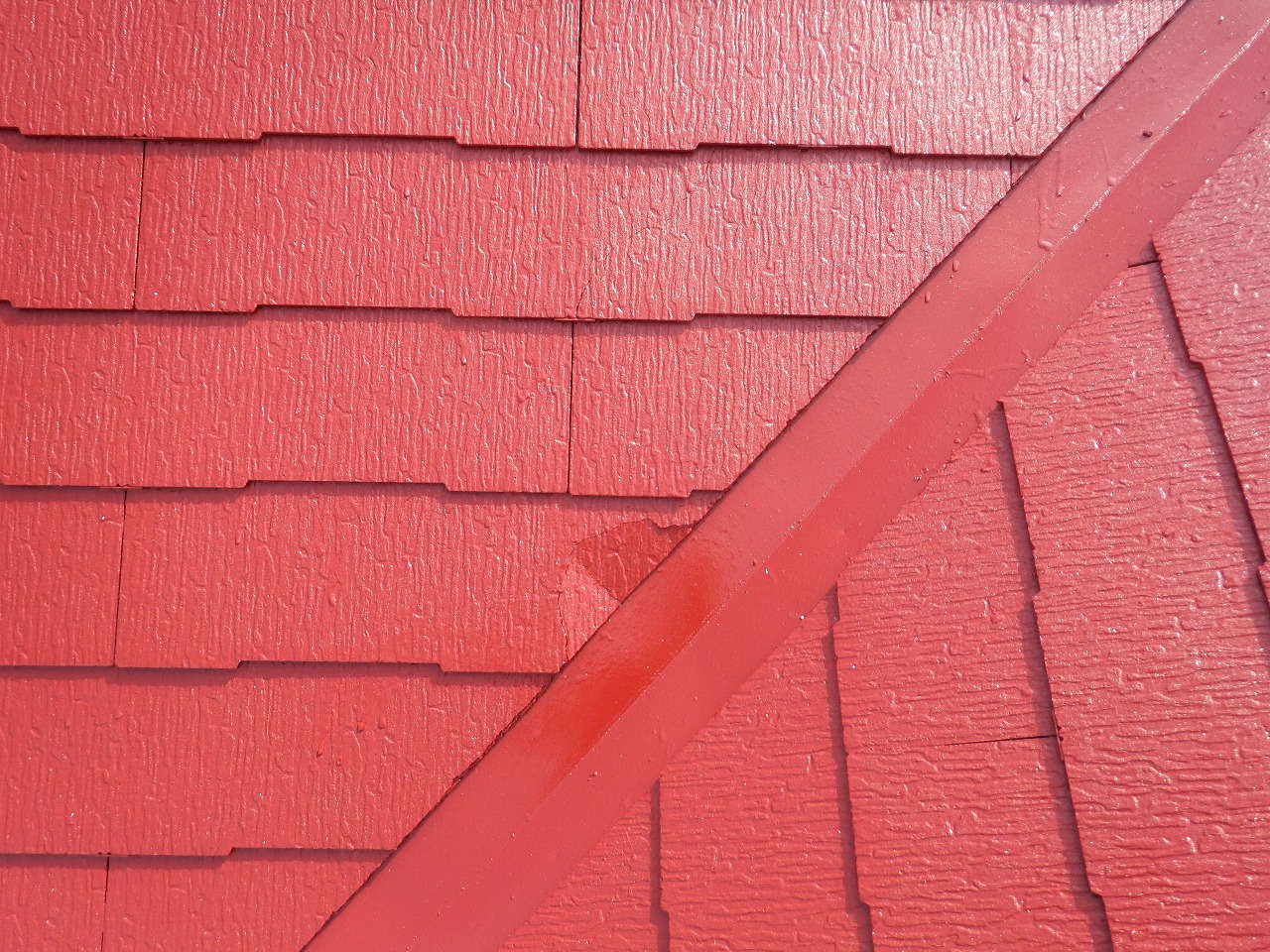 生駒市のスレート屋根塗装、破損屋根材発見