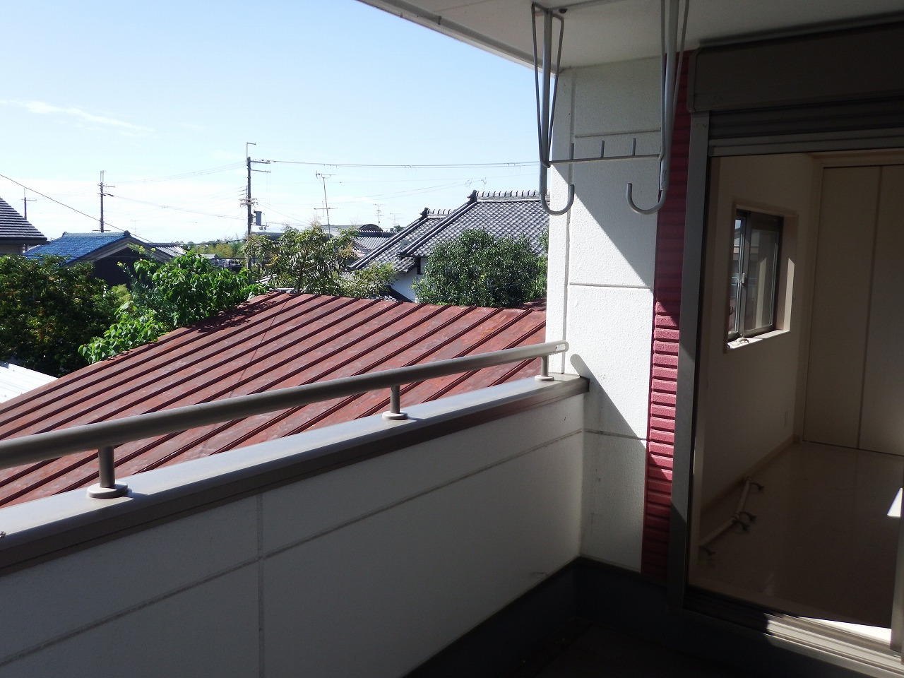 奈良市の購入予定の中古住宅のベランダ