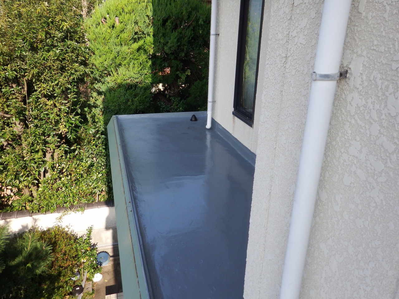 生駒市の下屋根、ウレタン塗料塗装3回目