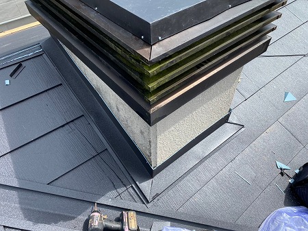 煙突回り板金仕舞