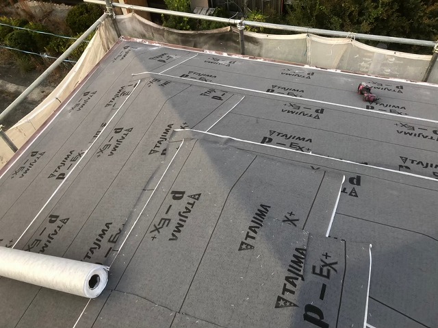 防水紙設置TAJIMA社P-EX