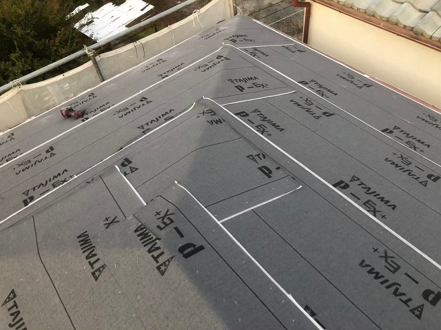 防水紙設置TAJIMA社P-EX