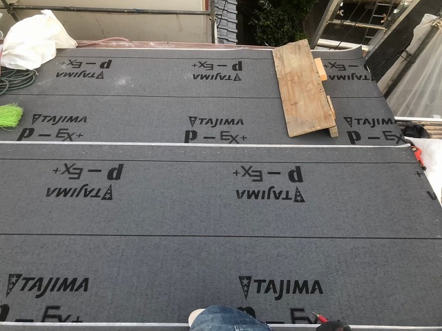 防水紙設置TAJIMA社P-EX