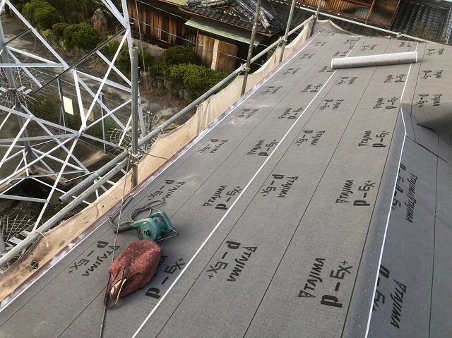 防水紙設置TAJIMA社P-EX