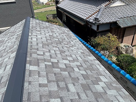 2階屋根リッジウェイ完成