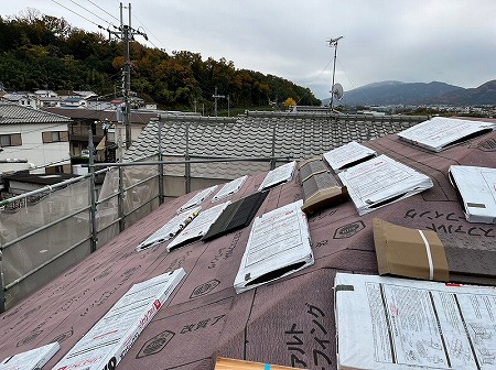 シングル材荷揚