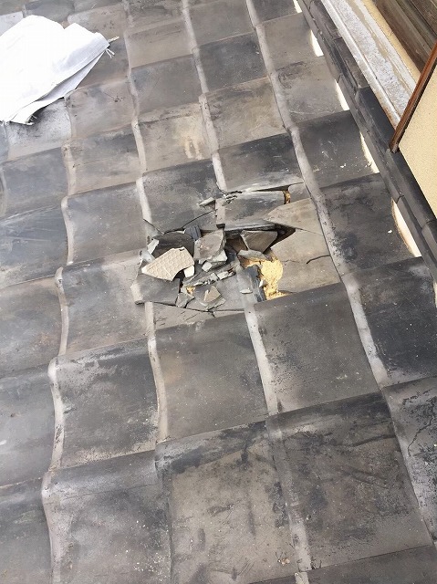 大和郡山市　住まい　瓦補修　施工前