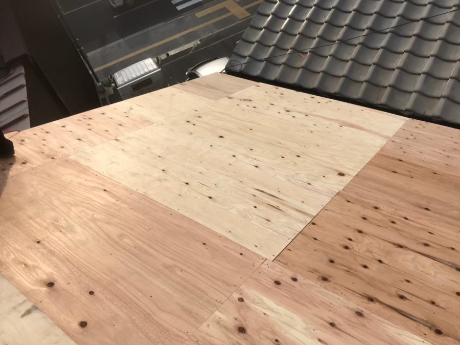 野地板設置完了