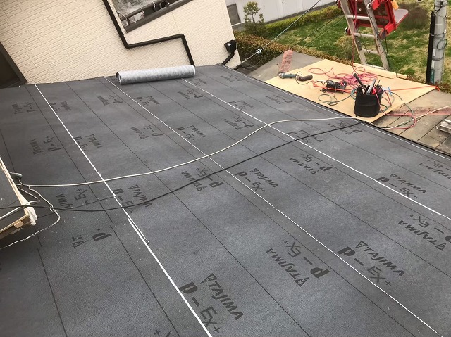 奈良市　防水紙　設置