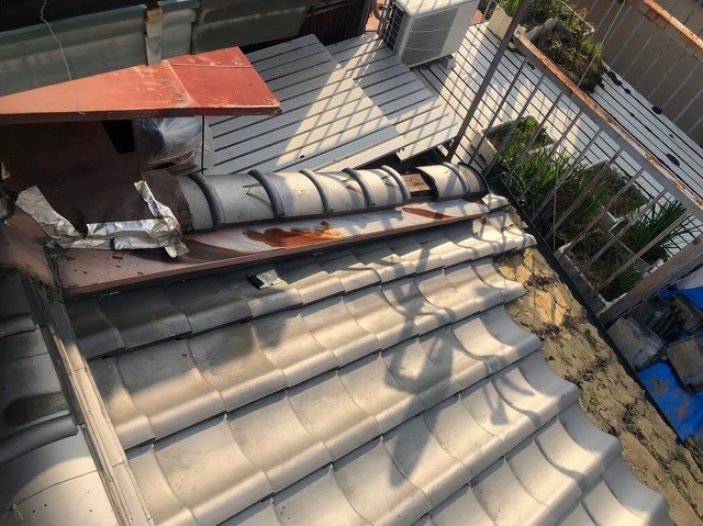 三郷町　複合型瓦屋根　部分葺き替え