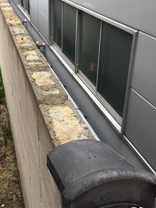 大和郡山市　お寺　ブロック塀修理　施工前