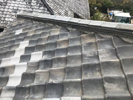 大和郡山市　棟瓦の取り直し工事　施工後