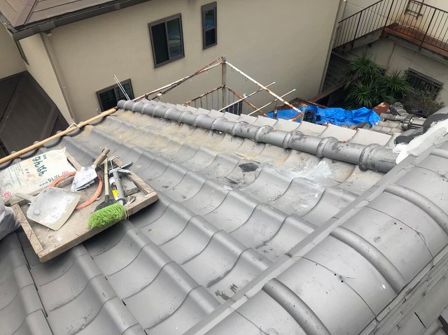 三郷町　複合型瓦屋根　部分補修