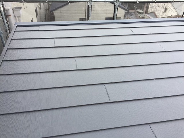 ガルテクト設置パラペットには鋼板