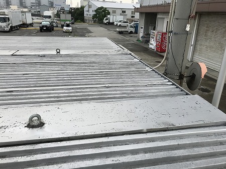 鋼板製プレハブ屋根全体