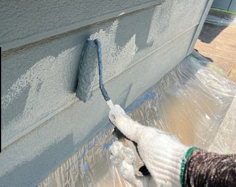 平群町擁壁上塗り