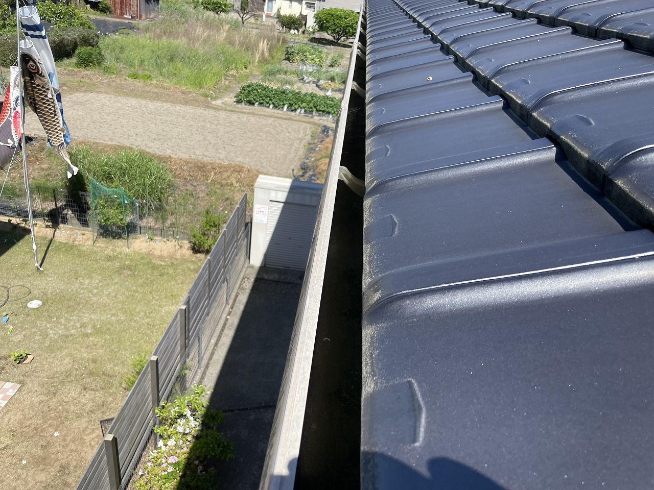 斑鳩町ハイツ雨樋清掃