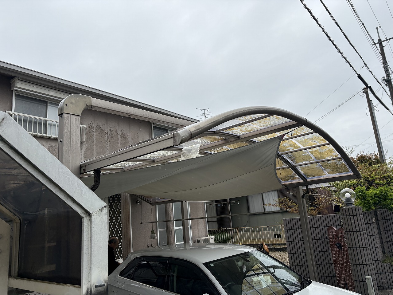 生駒市カーポート全景