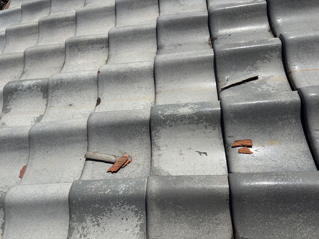 平群町地瓦凍害