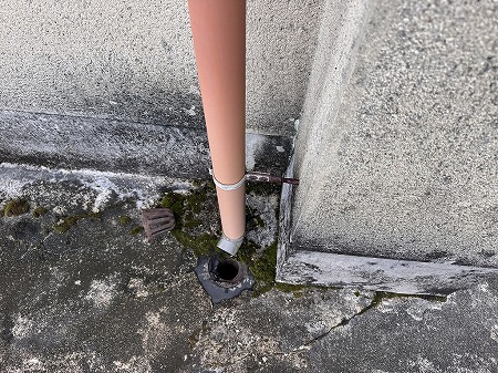 たて樋足元の排水部