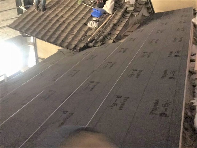 高品質な防水紙設置