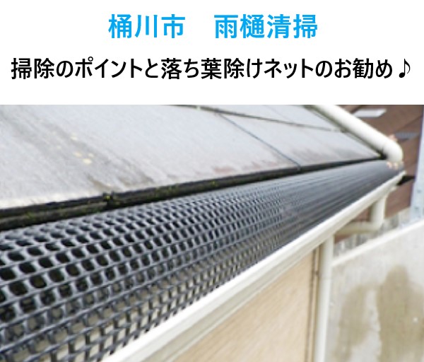 雨樋掃除　掃除のポイントと落ち葉除けネットのお勧めをご紹介♪