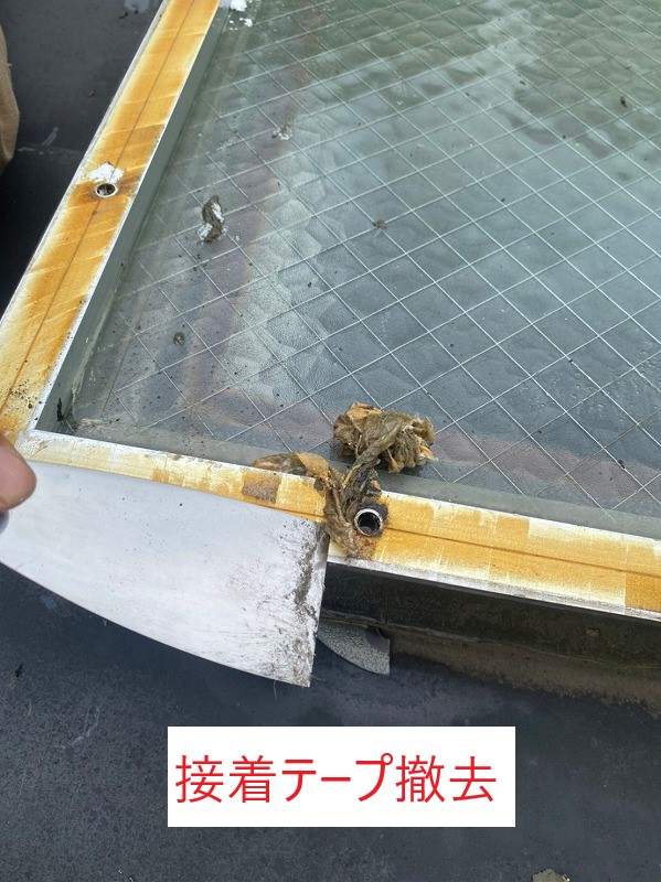 接着テープ撤去