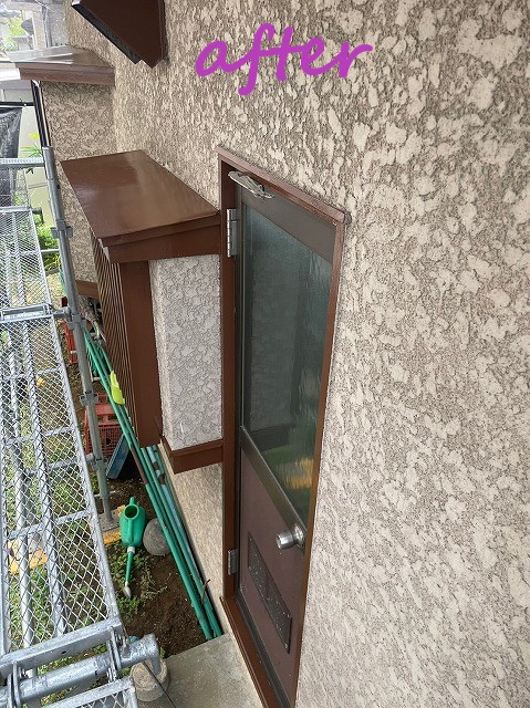 勝手口ドア廻り塗装後