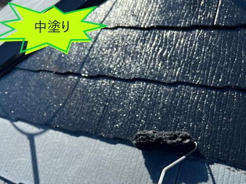 屋根塗装を実施　塗装の流れをご紹介