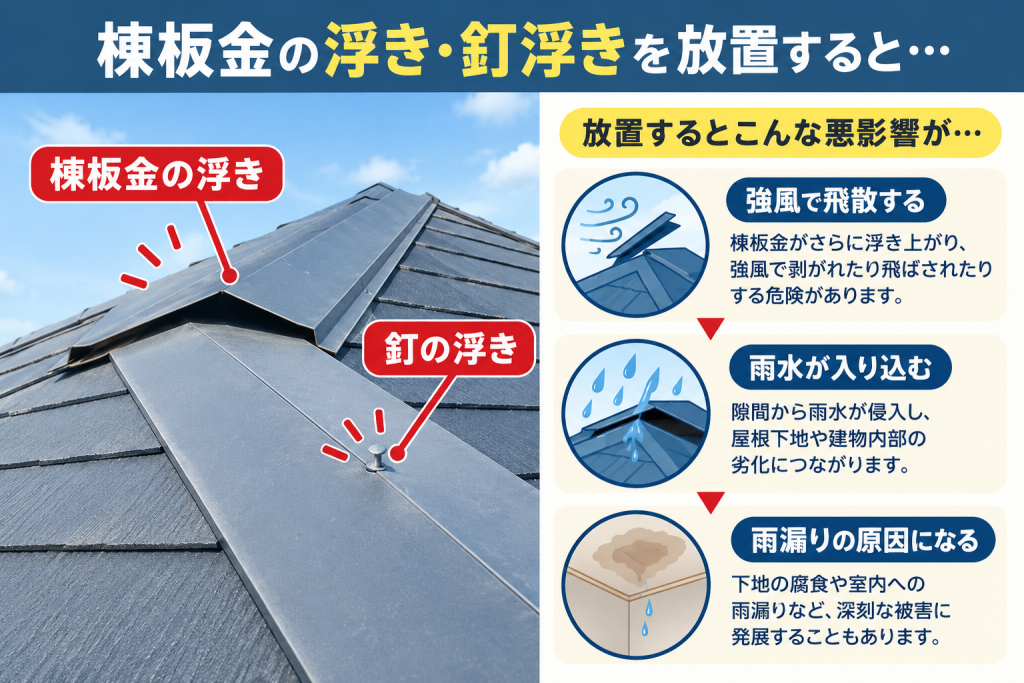 棟板金劣化の危険説明