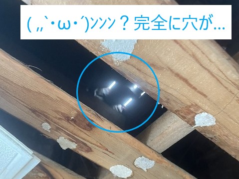 瓦葺き直し工事を実施　瓦のズレ発見