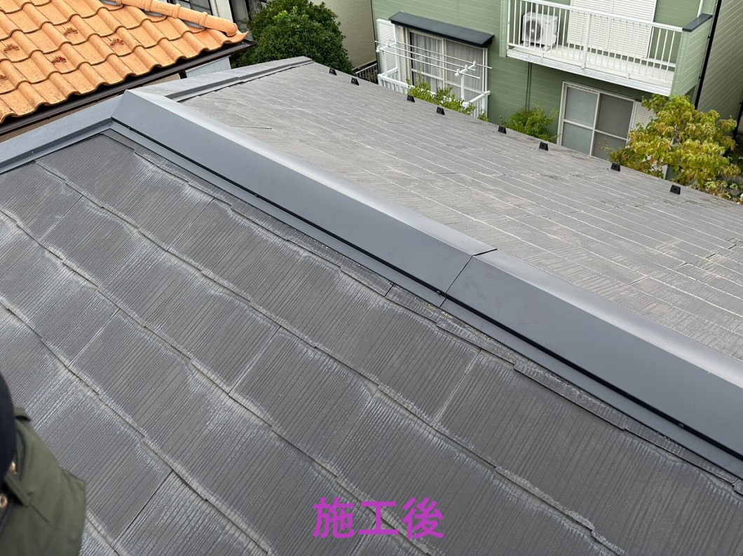 棟板金交換後