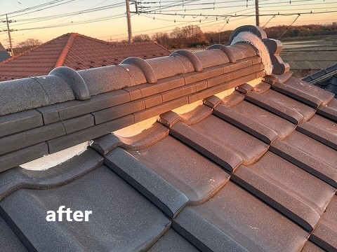 瓦修理　棟瓦の漆喰補修で安心を手に入れましょう♪