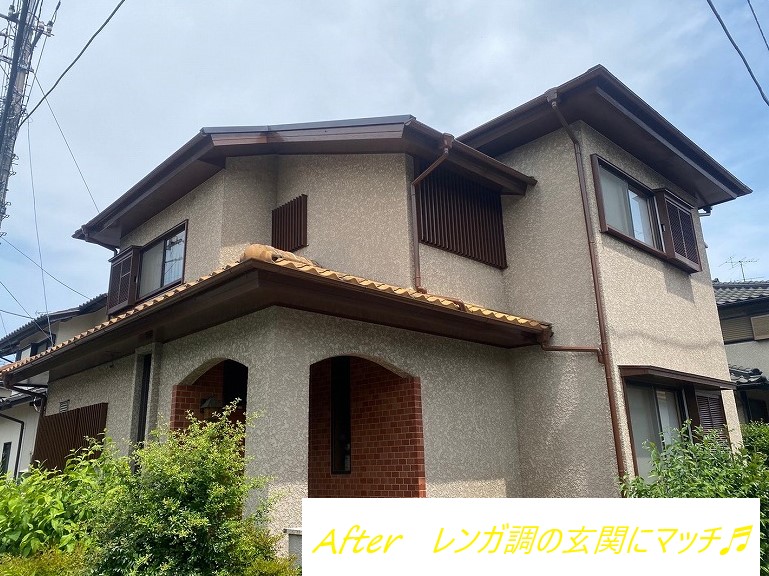 外装リフォーム　木部の塗装