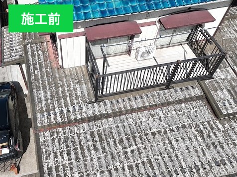 かわらUの工事前…劣化が顕著に現れている状態