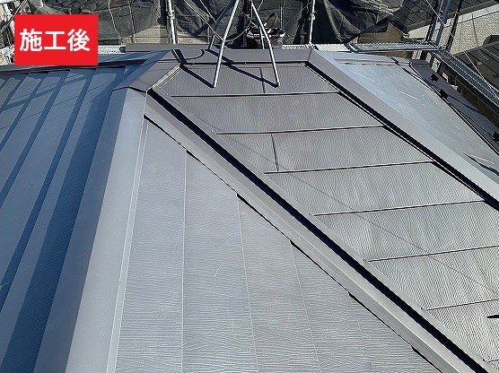 屋根カバー工法施工後写真