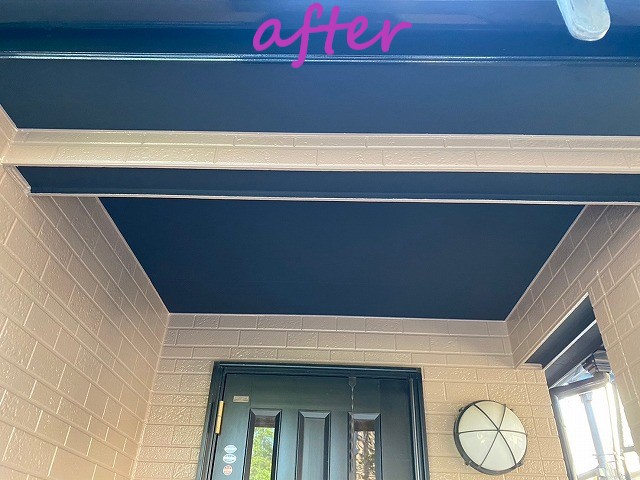 軒天塗装後