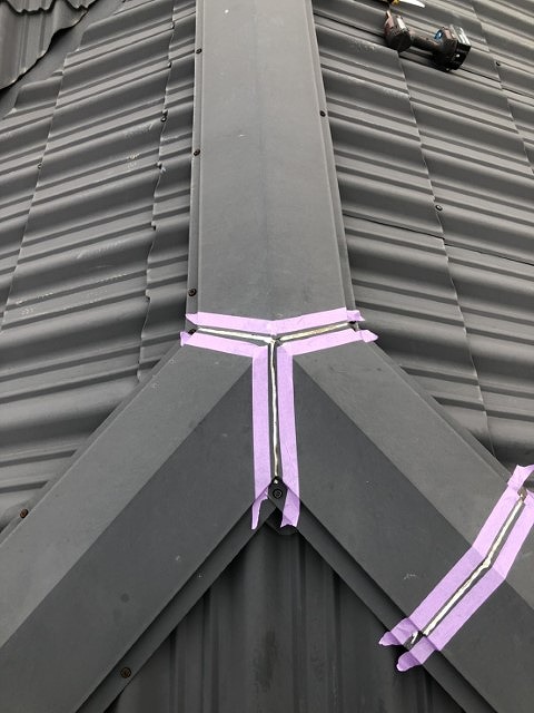 マスキングテープ養生