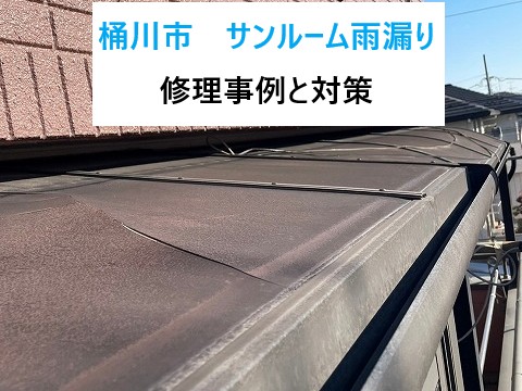 桶川市サンルーム雨漏り