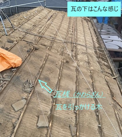 瓦の下の状態