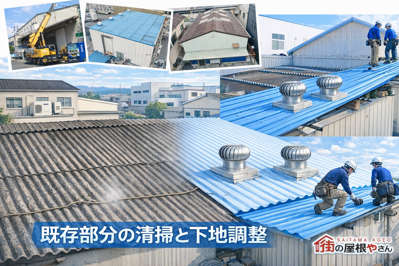 工場や倉庫の屋根もお任せください♪