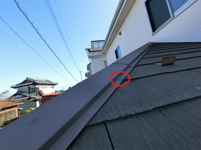 屋根板金の釘浮き