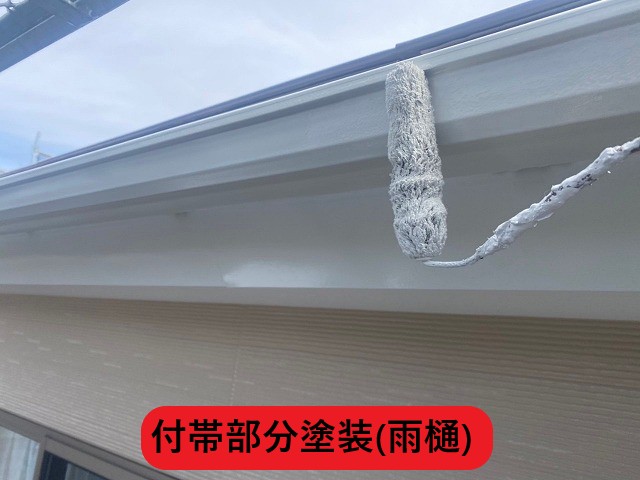 あまどいを塗っています